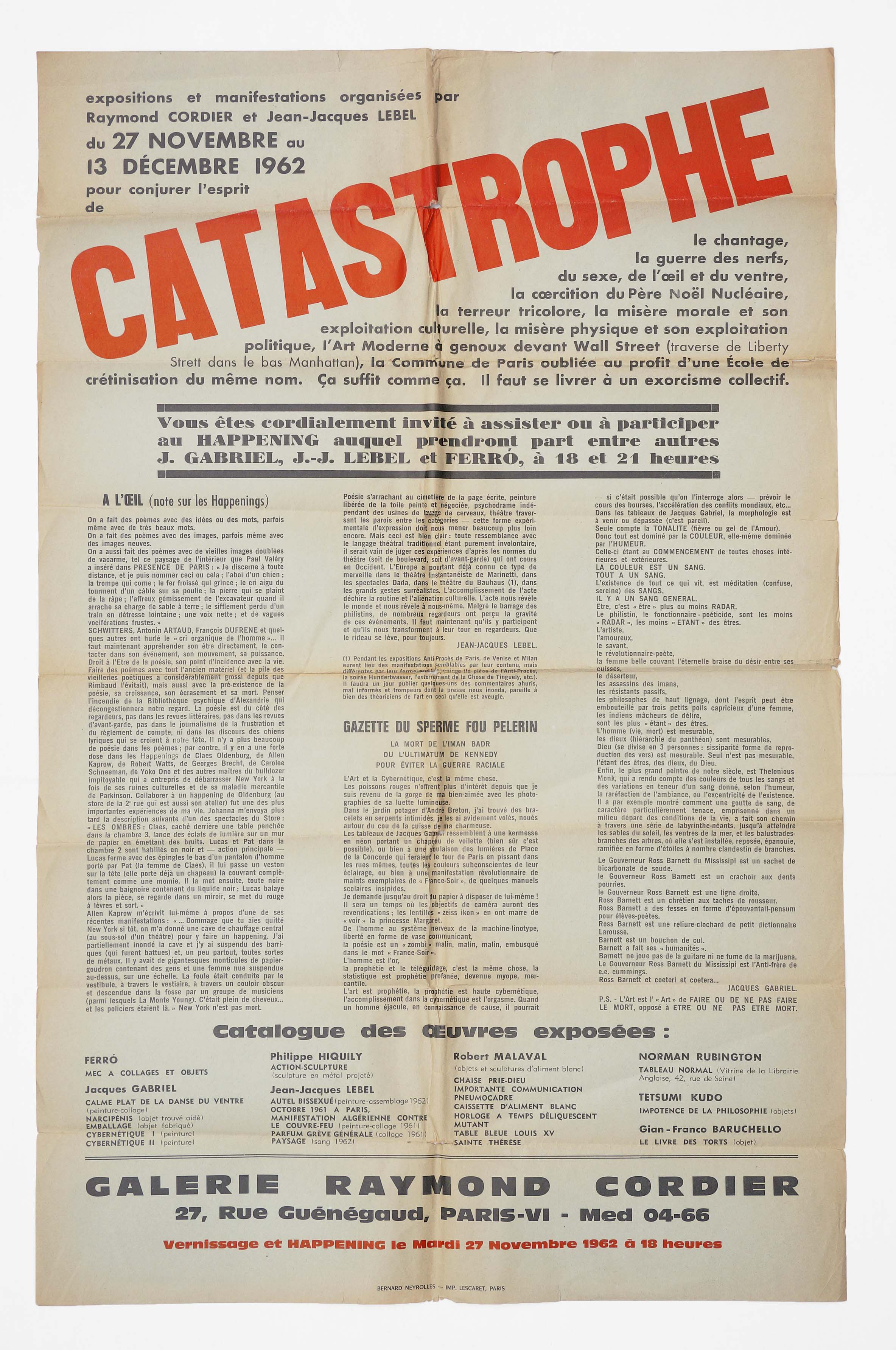 Catalogue raisonné, jj