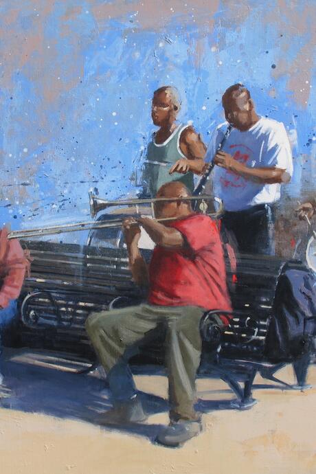 "Improvisation" huile sur toile 81x65 cm
