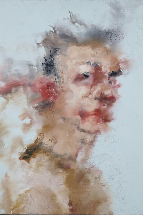 Philippe Cognée, Autoportrait, 2013