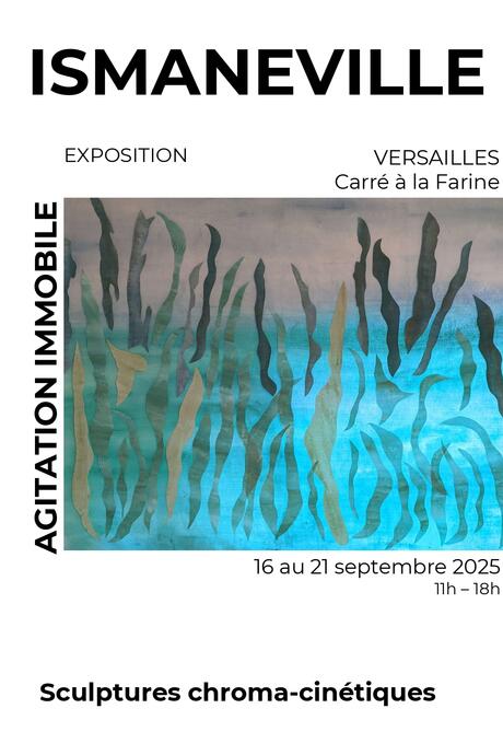 Exposition de sculptures textiles chroma-cinétiques, à Versailles, du 16 au 21 septembre 2025, au Carré à la farine.