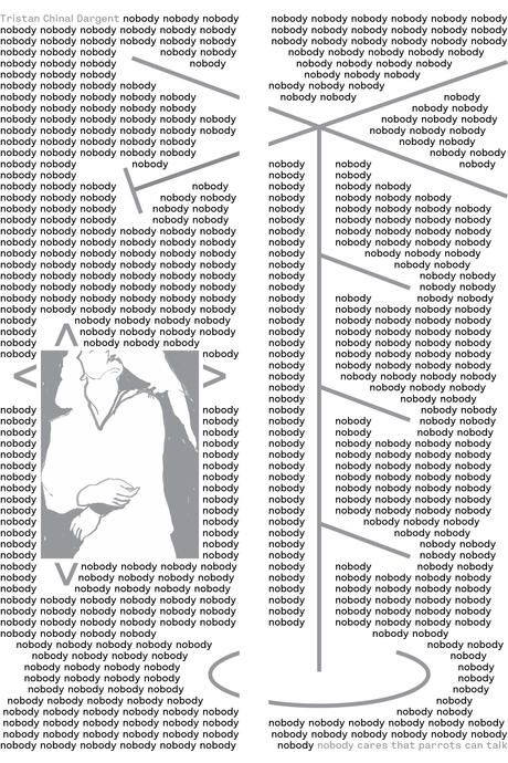 Exposition « NOBODY CARES THAT PARROTS CAN TALK » - Tristan Chinal-Dargent - Carton d'invitation