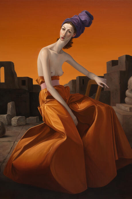 Leny Guetta, L'Obstinée, 2025, oil on canvas, 81 x 65 cm, Courtesy of the artist and Galerie Minsky