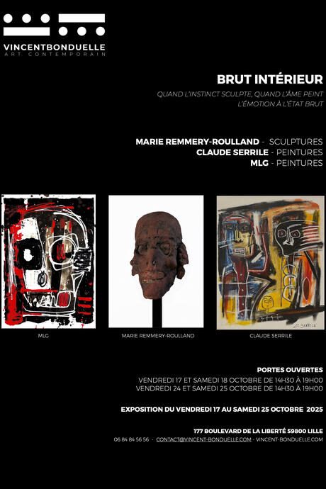Annonce de l'exposition group show "Brut Intérieur"