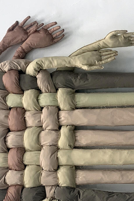 Otilia Boeru, Attention People, textile, detail