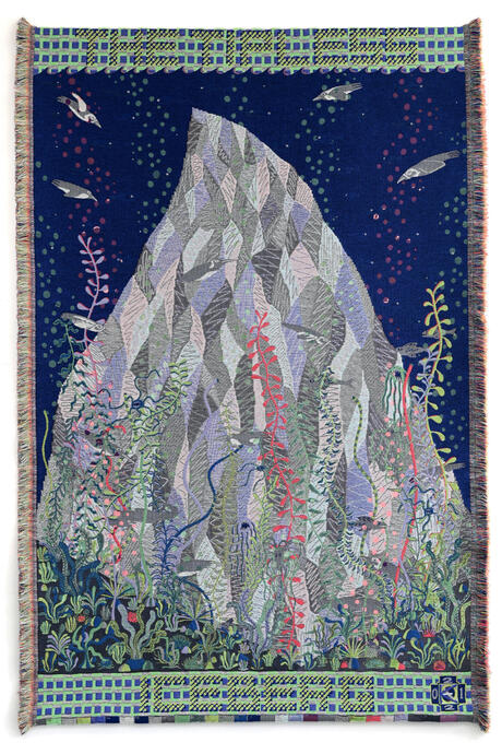 Koen Taselaar, The Tipless Iceberg, 2021, Jacquard wowen, 260x170 cm