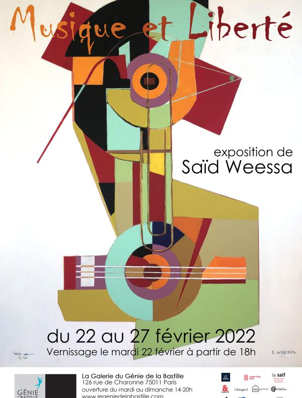 Saïd Weessa - Exposition "Musique et Liberté" - Galerie du Génie de la Bastille