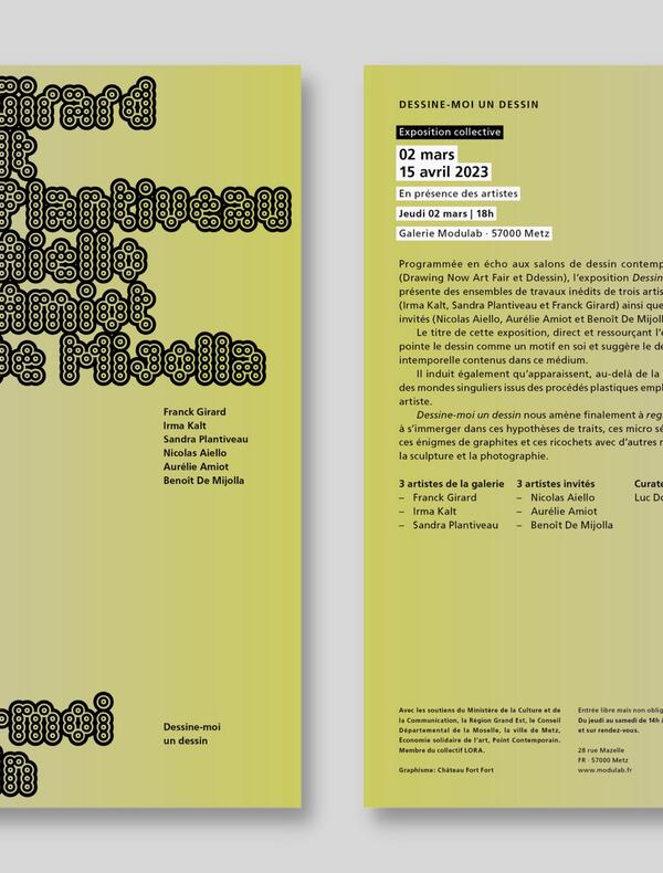 Exposition Dessine-moi un dessin, galerie Modulab. Du 2 mars au 15 avril