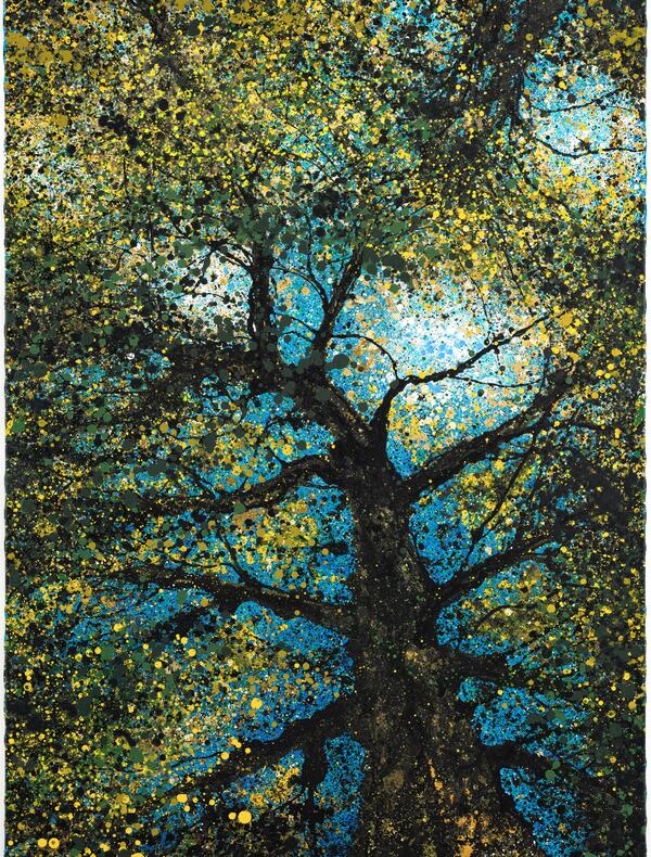 Peinture projection de peinture arbre