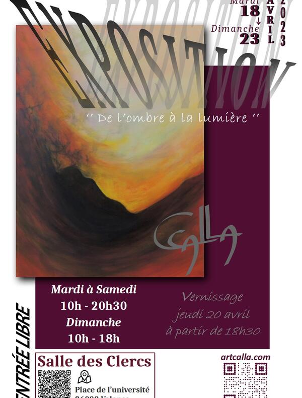 Affiche de l'exposition de Céline Calla
