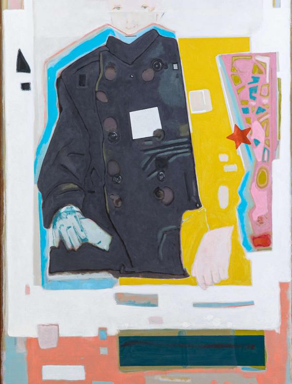 Jean-Michel Alberola, Vladimir Tatlin 3, - II, 2023 , Huile sur toile, 146 x 89 x 3 cm