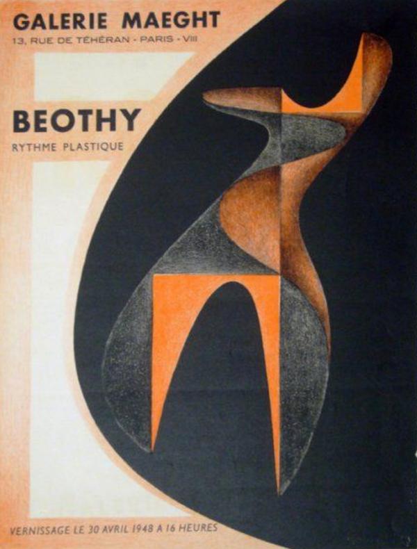 Affiche Etienne Beothy, galerie Maeght, 1948