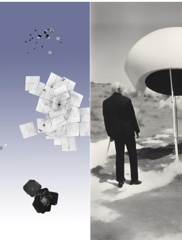 Low Space Oddity/Cartographie/Messier 101 - Playing with John Baldessari and Machines