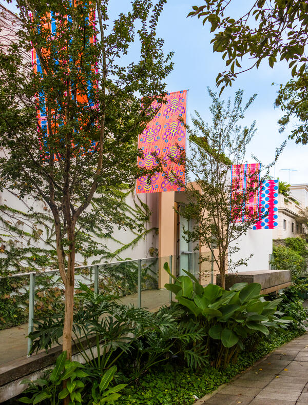 View of the installation at the Casa de Cultura do Parque's entrance