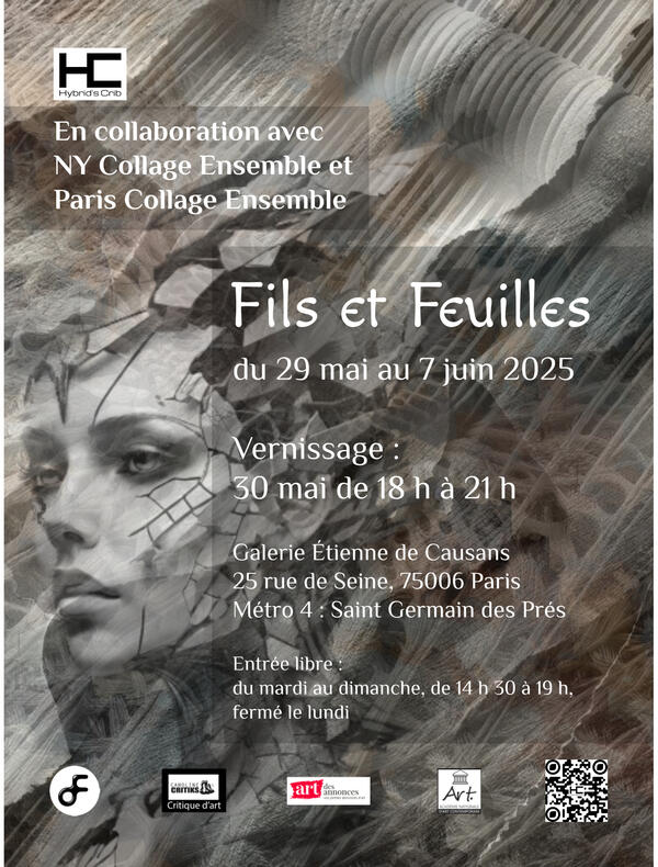 L'exposition « Fils et Feuilles » met en lumière les pratiques de l'art textile et de l'art papier, ainsi que les techniques mixtes. À travers des procédés tels que le tissage, l'assemblage, le pliage et le collage, elle intègre une multitude de matériaux, tels que le tissu, la fibre, la corde, le plastique, le fil métallique et le papier, souvent réinventés en éléments filiformes, souples ou parfois rigides, par le biais de mélanges variés. Cette démarche artistique explore des thèmes de connexion, de tra