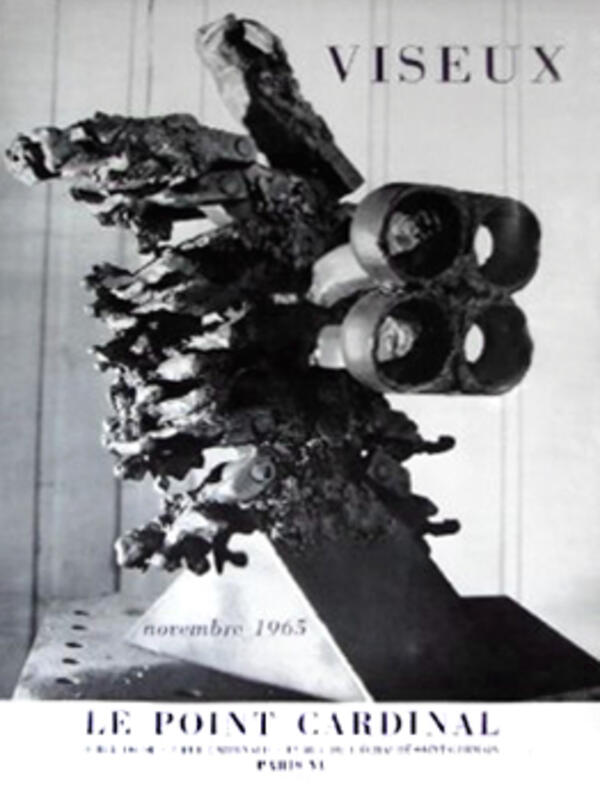 Affiche de l'exposition Claude Viseux, Galerie Point Cardinal, Novembre 1965