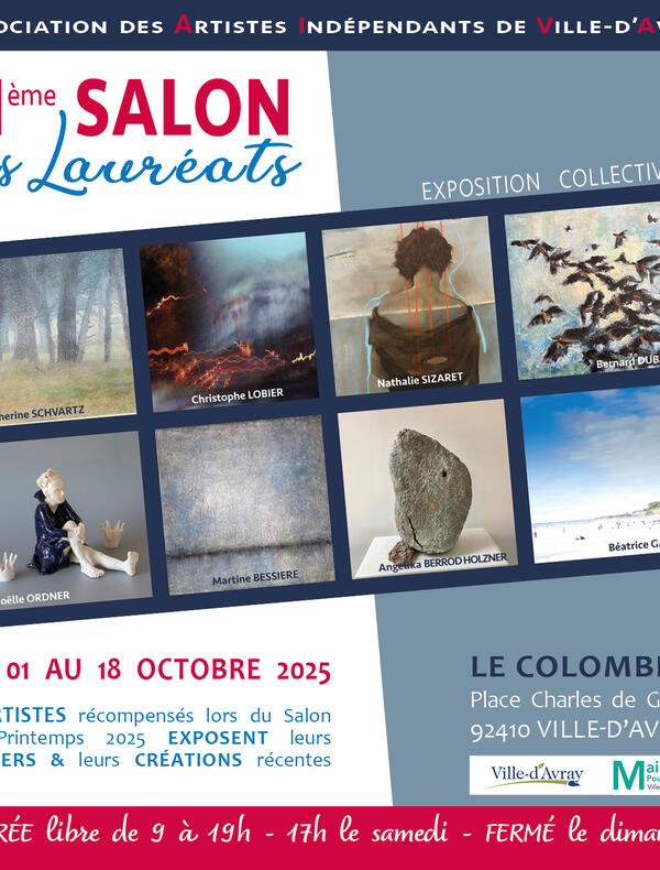 Présentation du 21ème Salon des Lauréats de l'AIVA, visuels de chaque artiste par une oeuvre.