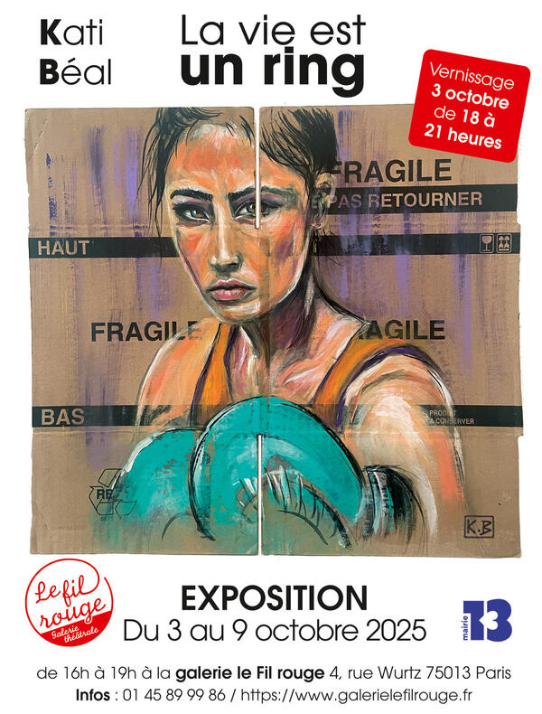 " Agile " Acrylique sur carton recyclé / KB 2024