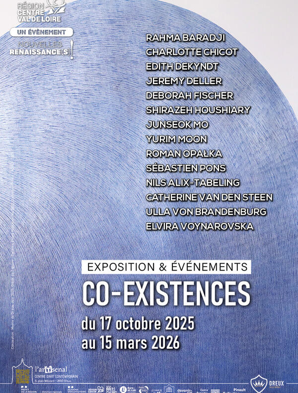 Exposition Co-existences au Centre d'art contemporain l'arTsenal de Dreux du 17 octobre 2025 au 15 mars 2026