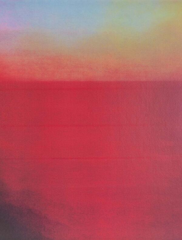 Photographie en couleur d'un horizon marin