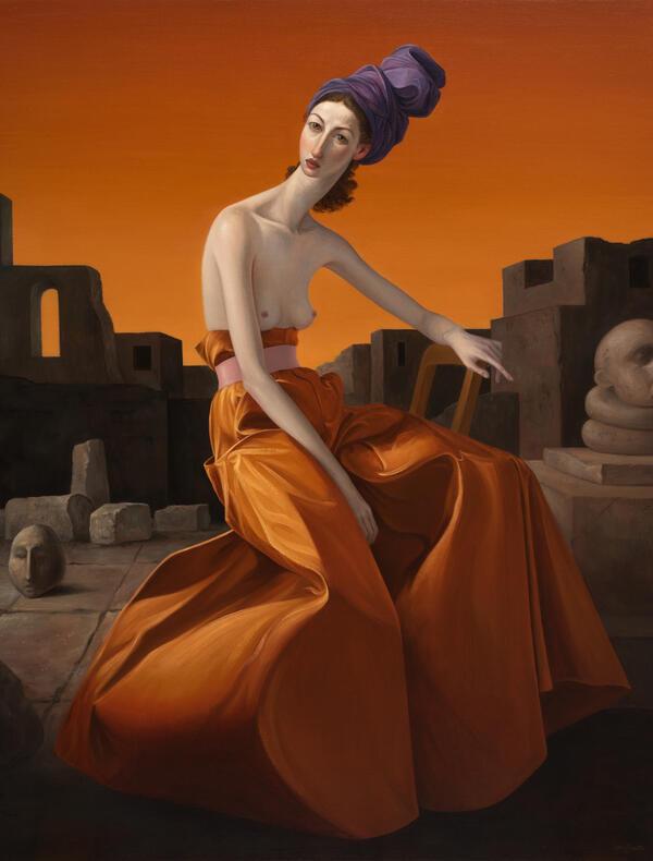 Leny Guetta, L'Obstinée, 2025, oil on canvas, 81 x 65 cm, Courtesy of the artist and Galerie Minsky