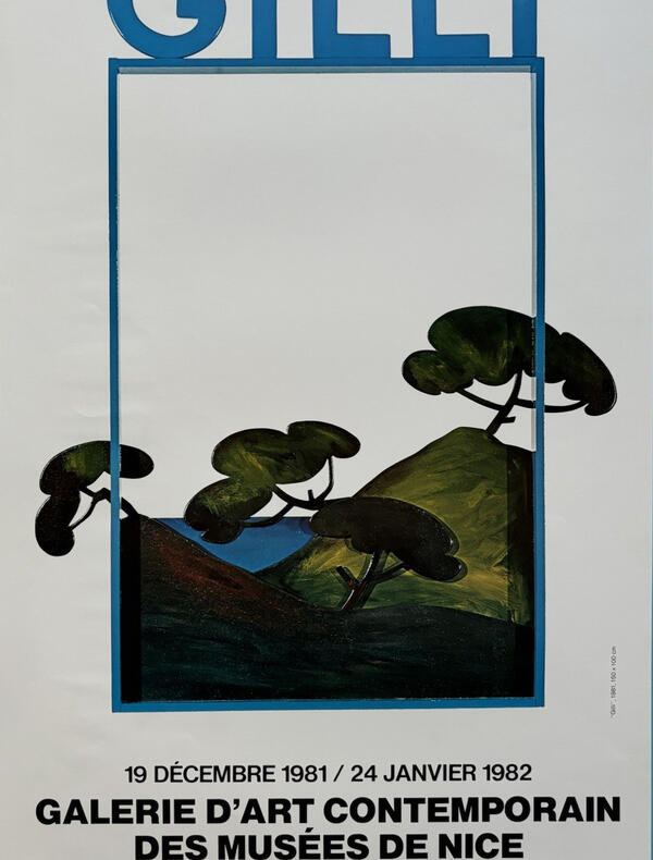 Claude Gilli, affiche exposition à la Galerie d'art contemporain des musées de Nice