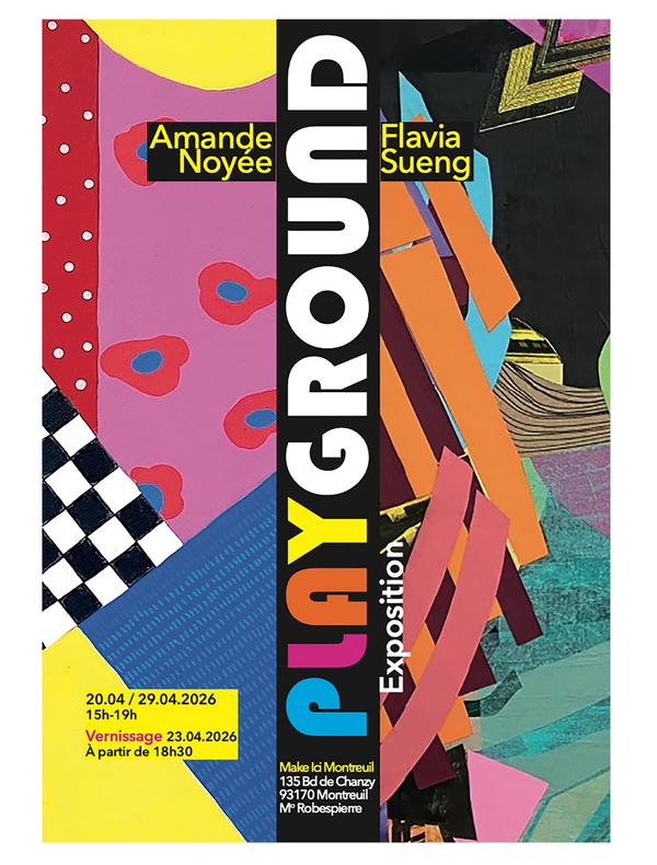 Playground - affiche colorée de l'exposition