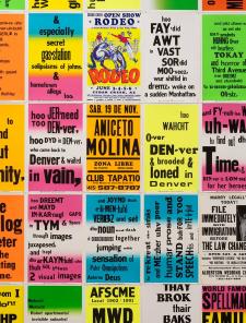 The Singing Posters: Allen Ginsberg's Howl by Allen Ruppersberg (Part 1 & 2), 2003 (detail) The Singing Posters: Allen Ginsberg's Howl by Allen Ruppersberg (Part 1 & 2), 2003 (detail)