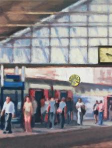 Arrivée Gare Saint-Lazare. 2012 huile sur toile 50x73 cm - Lionel Tréboit Arrivée Gare Saint-Lazare. 2012 huile sur toile 50x73 cm - Lionel Tréboit