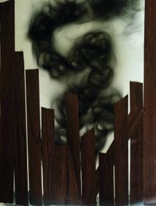 Stéphane Steiner, Smells like victory, 36 x 24 cm, Technique : adhésif Con-Tact®, suie, graphite sur papier Canson, 2019 Stéphane Steiner, Smells like victory, 36 x 24 cm, Technique : adhésif Con-Tact®, suie, graphite sur papier Canson, 2019