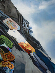 Guillaume Mazauric, Stuff mountain #2, 2022, huile sur toile, 190x140cm - crédit photo Guillaume Mazauric