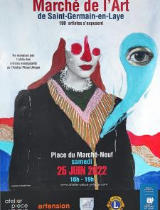 affiche marché de l'art de saint-germain-en-laye