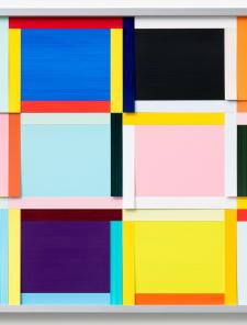 Imi Knoebel, Basel Fenster 10 Ed. (design no. 8 of 12), 2020, acrylic on plastic foil, 101.4 x 161.6 x 4.5 cm, Collection Museum Haus Konstruktiv; Donated by Galerie von Bartha, Basel. Photo: Andreas Zimmermann