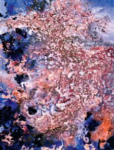 Maya Rochat (Morges *1985), The heat is on, planche de la série Living in a painting, 2019 Impression au jet d’encre sur papier argenté dans un cadre d’artiste Diasec.