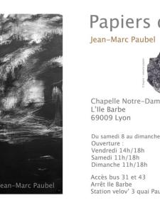 Carton d'invitation exposition Papiers de soi // Nature fragile Jean-Marc Paubel
