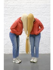 Mark Jenkins The Secret, 2022 Sculptures, wigs, clothing