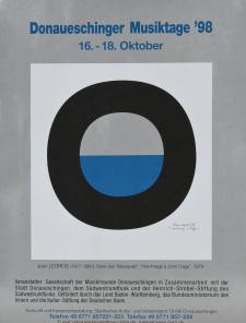 Affiche exposition Jean Legros, Jean Legros : Donaueschinger Musiktage ' 98