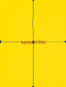 Image © Bernard Villers, Something, 2022, Encre et ruban adhésif sur papier, 80,4 x 60,5 cm (courtoisie de l'artiste et de la galerie Irène Laub)