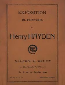 Exposition Henri Hayden, Galerie Eugène Druet