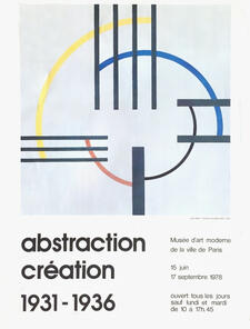 affiche Abstraction-Création, Musée d'Art Moderne de la ville de Paris, 1978
