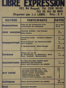 Jean-jacques Lebel, 1er festival de la libre expression