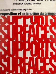 Affiche de Supports Surfaces, théâtre de Nice