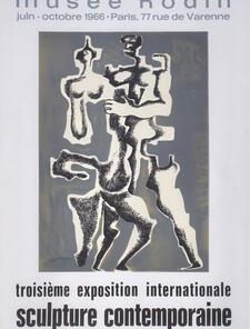 affiche 3e exposition internationale de sculpture contemporaine