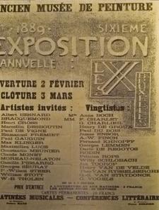 affiche exposition des XX 1889