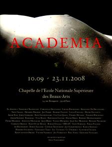 Affiche exposition Academia avec Henri Foucault, 2008