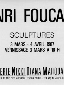 exposition Sculptures de Henri Foucault, 1987 exposition Sculptures de Henri Foucault, 1987