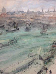 Jean FUSARO, "Paris, la Seine", 2016, huile sur toile, 89 x 116 cm Jean FUSARO, "Paris, la Seine", 2016, huile sur toile, 89 x 116 cm