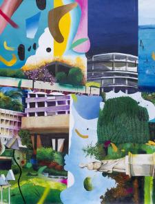 Iulian Bisericaru, GREEN MIRROR I, 2019, Huile sur toile, 140 x 110 cm Iulian Bisericaru, GREEN MIRROR I, 2019, Huile sur toile, 140 x 110 cm