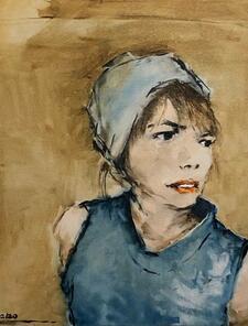 Gabriel Schmitz - Looking for Barbara Loden - Huile sur toile Gabriel Schmitz - Looking for Barbara Loden - Huile sur toile