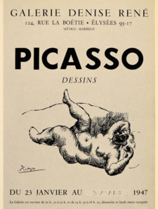 Picasso, dessins, galerie Denise René, 1947 Picasso, dessins, galerie Denise René, 1947