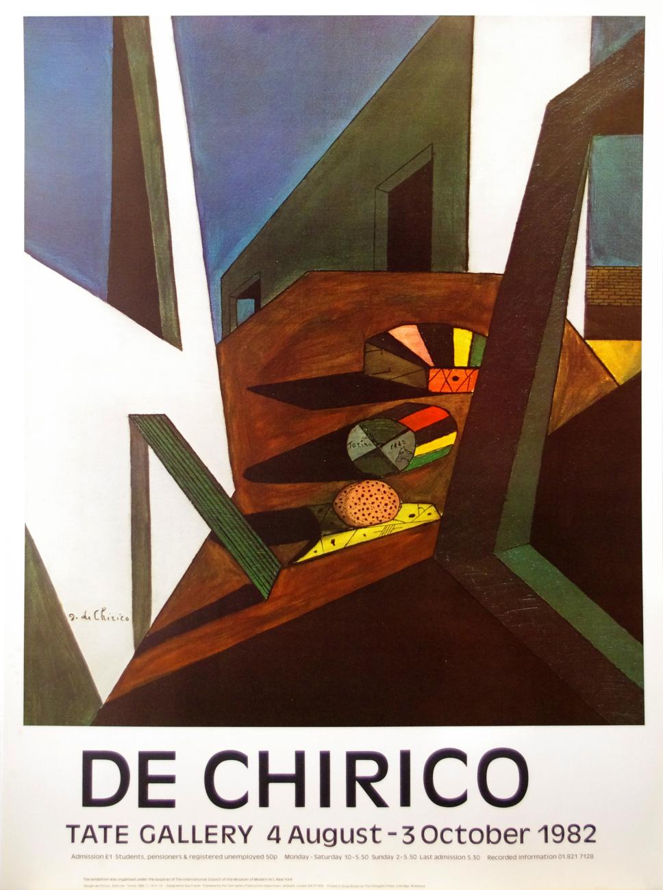 Giorgio de Chirico, affiche pour l'exposition de la Tate Gallery